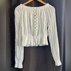 White off-shoulder top